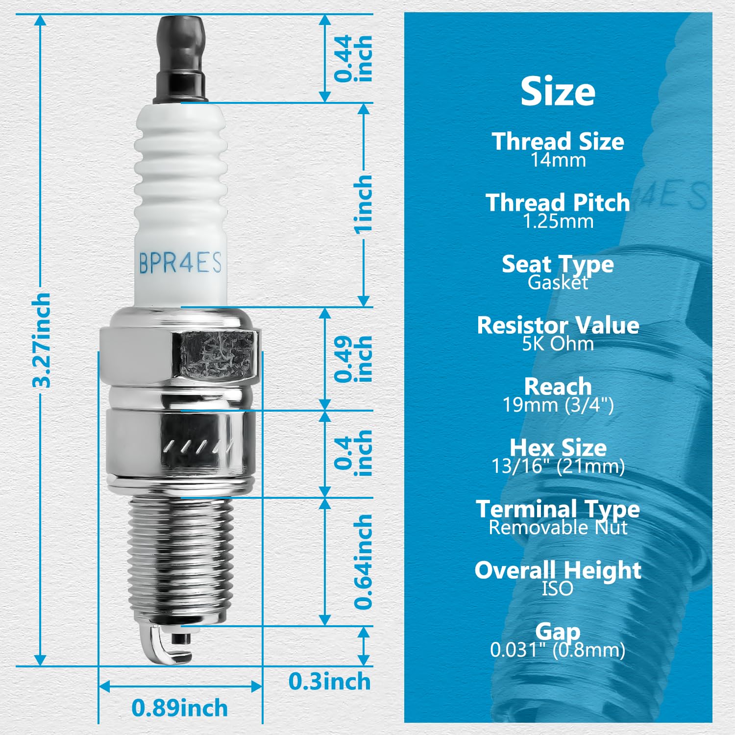 LEFITPA spark plug ready for installation in a lawn mower.