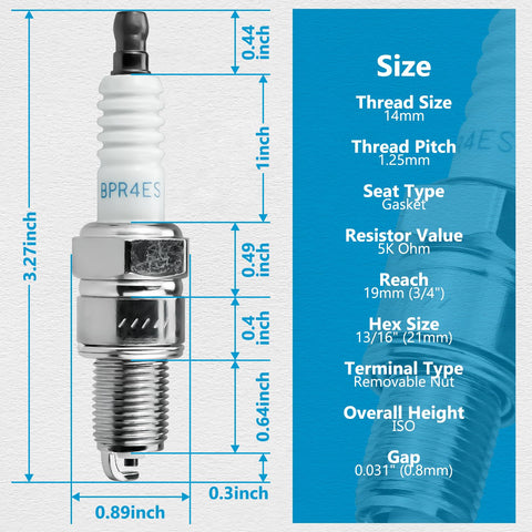 LEFITPA spark plug ready for installation in a lawn mower.
