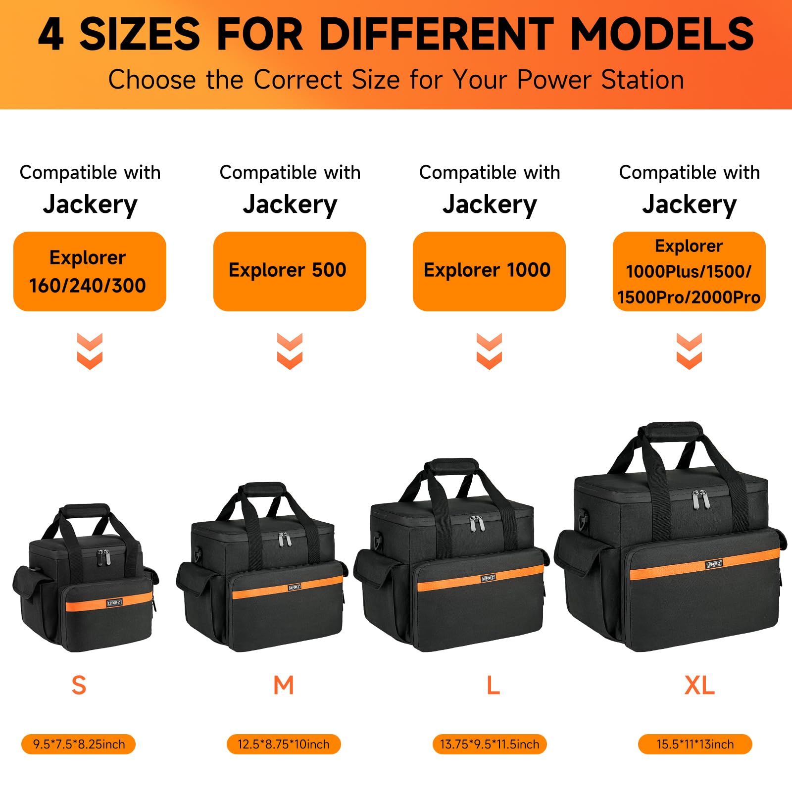 LEFOR·Z case for BLUETTI AC180 helps organize cables and accessories.