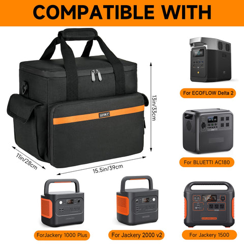 LEFOR·Z carrying case for Jackery Explorer 1500 Plus protects equipment on outdoor trips.
