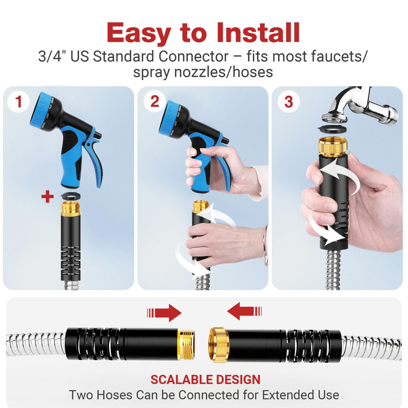 Lefree kink-free design keeps inner tube in place during heavy pulling
