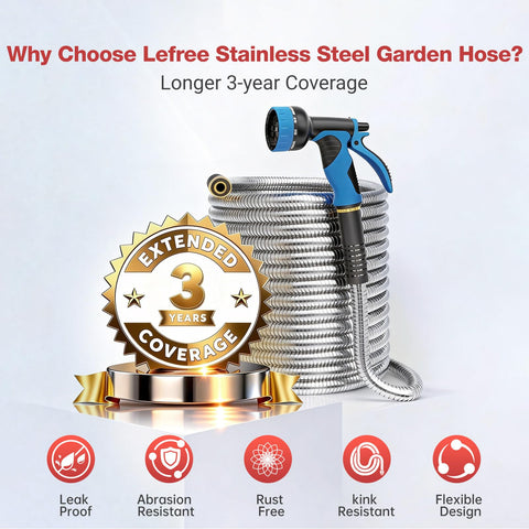 Lefree stainless steel hose outer shell resists punctures and wear