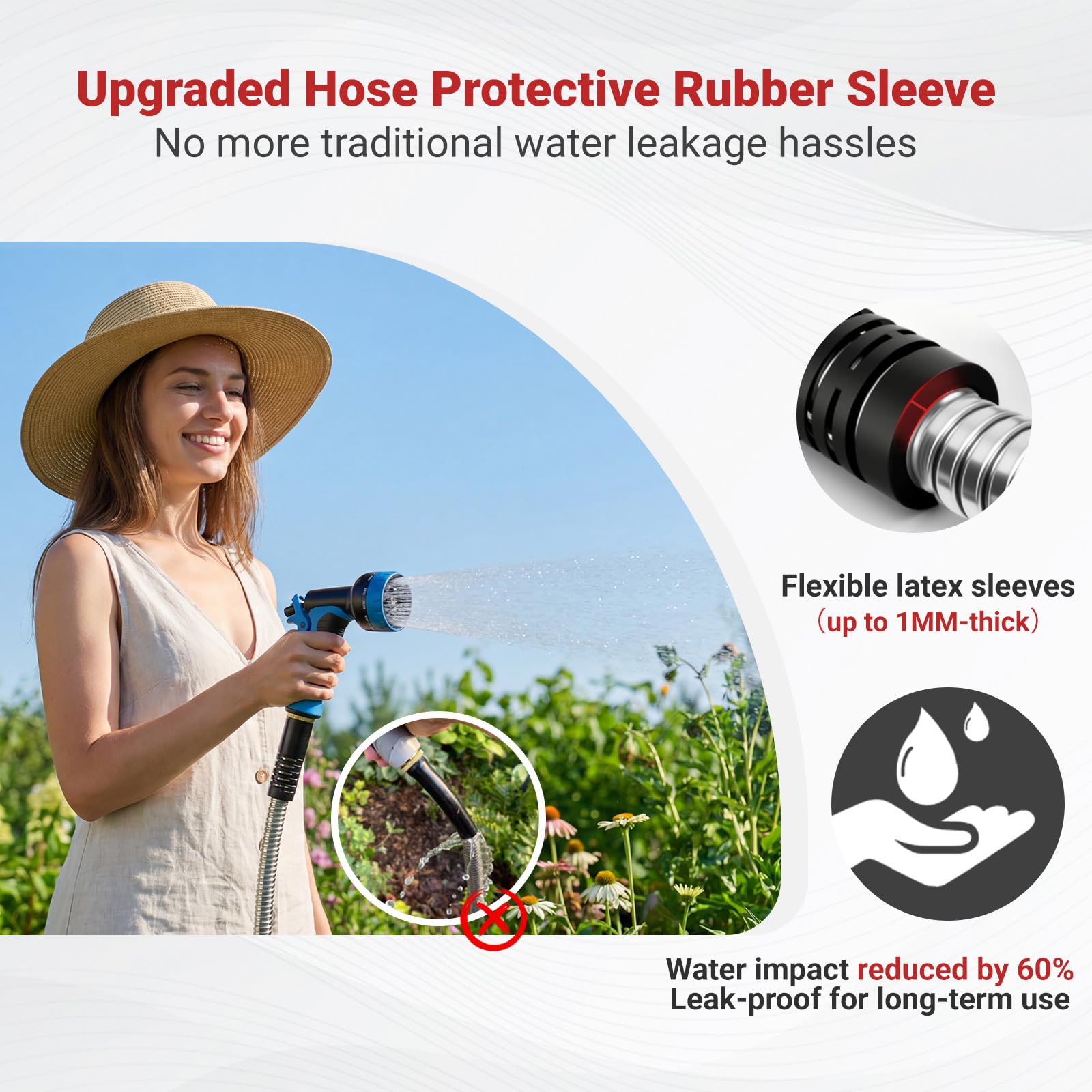 Lefree upgraded rubber handle enhances grip and reduces fatigue during use