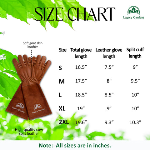 Legacy Gardens breathable leather gloves keep hands dry and comfortable all day