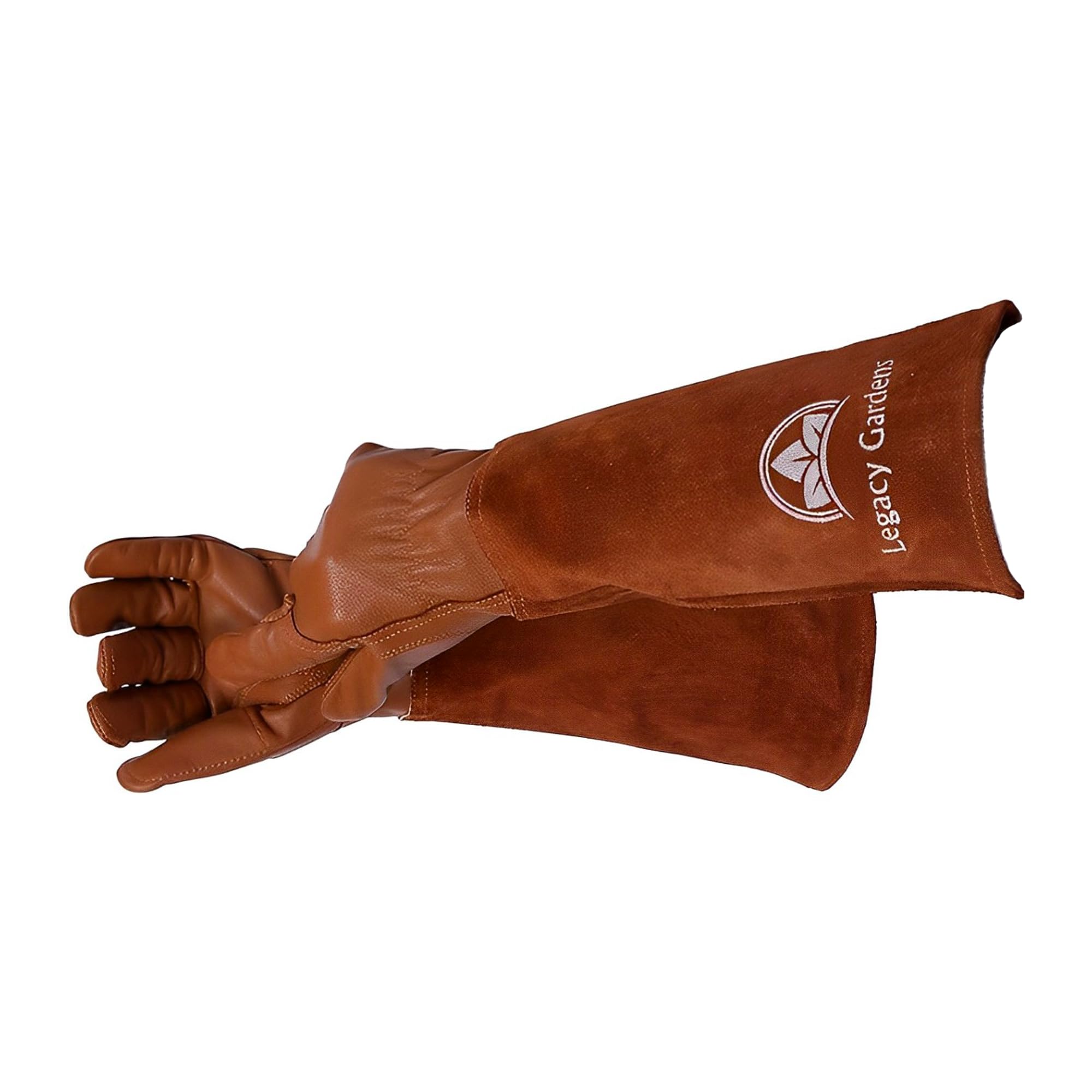 Legacy Gardens durable goatskin gloves ideal for rose pruning and yard work
