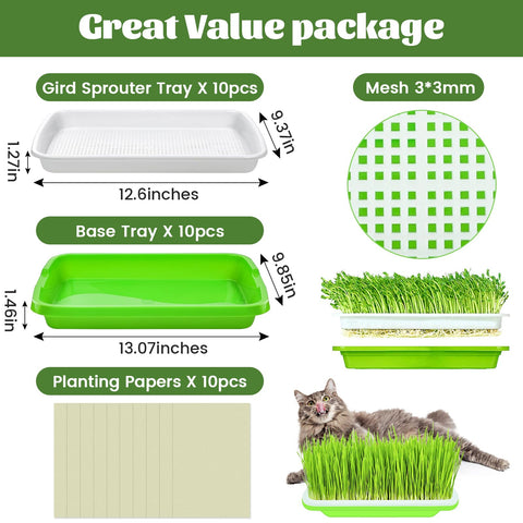 Legigo 10-pack sprouter trays for quick, safe home germination