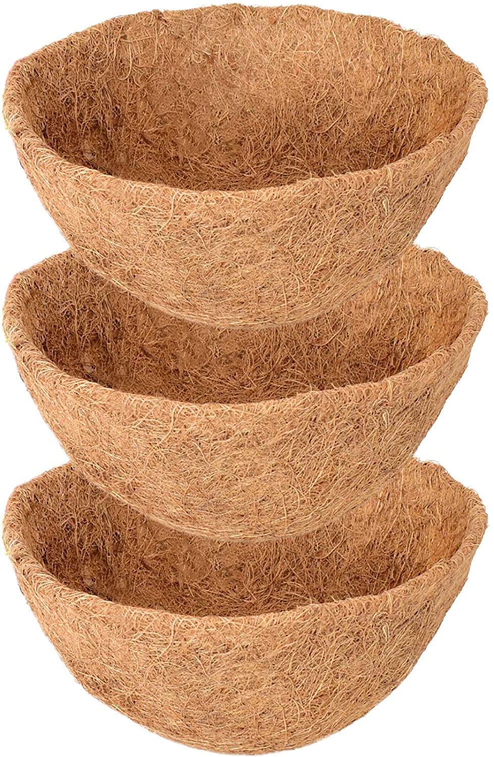 Legigo 14in coco liner closeup shows breathable fibers for healthier roots.