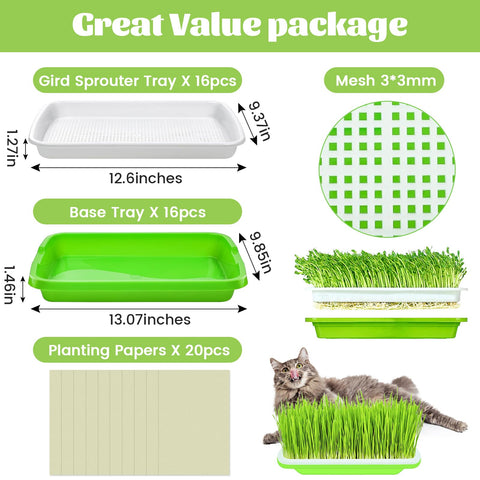 Legigo 16-pack sprouter bottom tray supports stable growth and drainage.