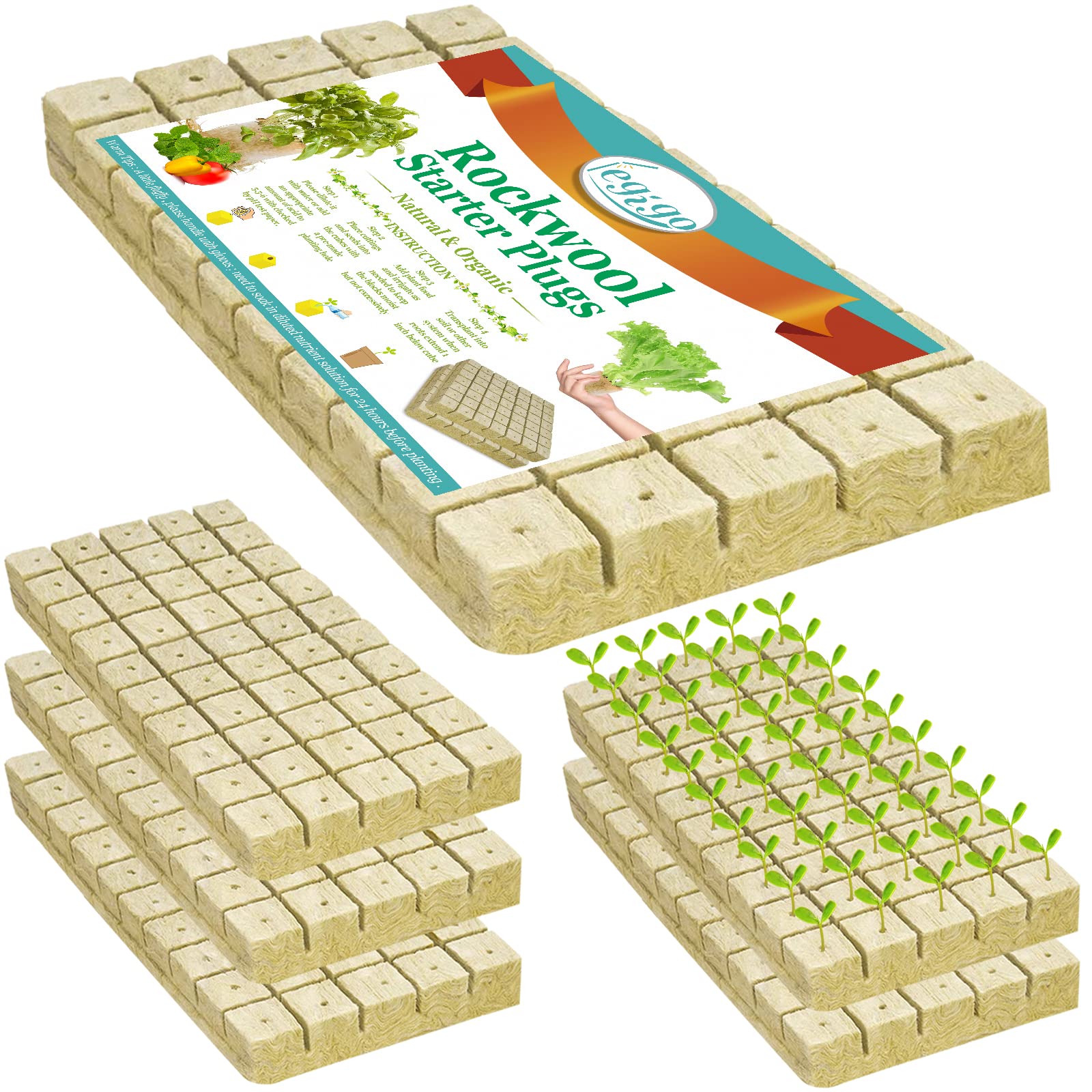 Legigo seed starter cubes in six sheets for quick germination.