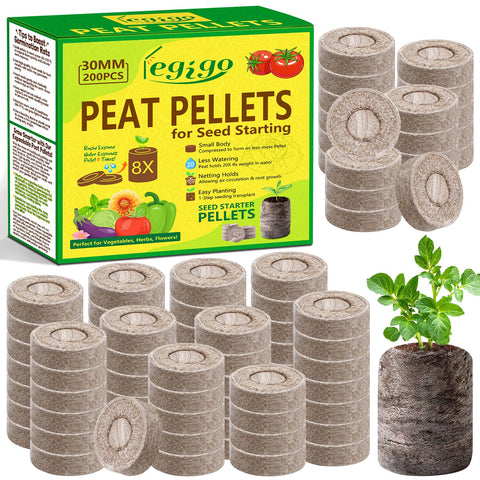 Legigo 200-pcs seed starter pellets package expands in water for efficient germination