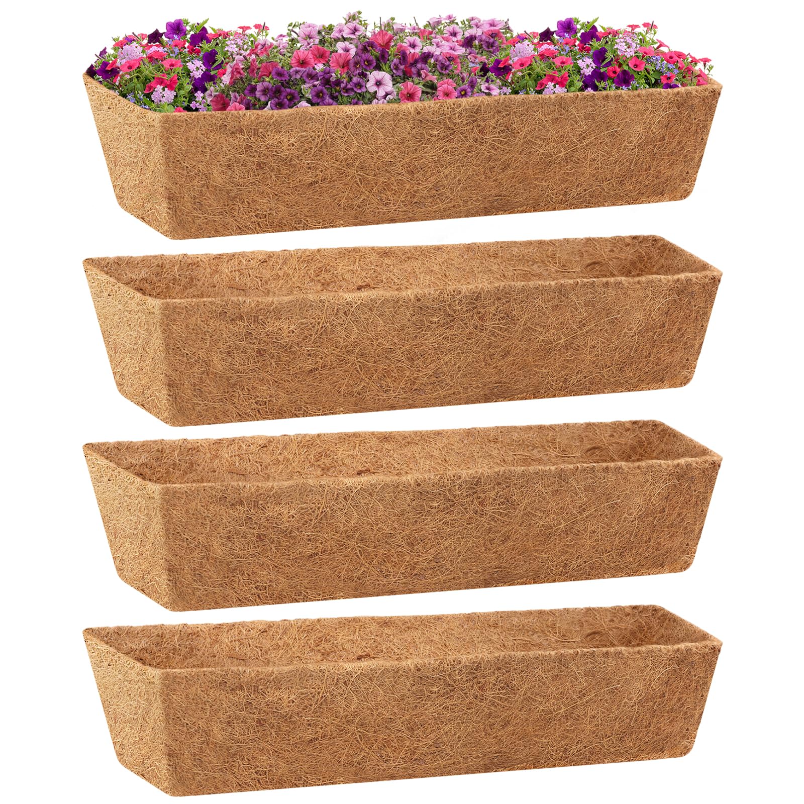 Legigo 4 Pack 30-inch square coco liner unfolded, ideal for tidy planter edges.