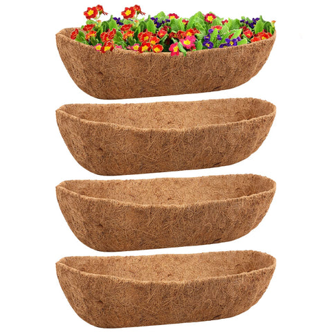 Legigo 4 Pack coco liners for window boxes provide natural support and moisture retention.