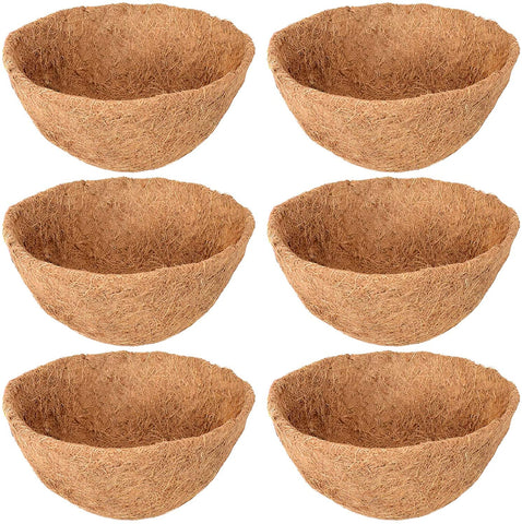 Legigo 6-pack 12inch coco liners, durable moisture-retaining for hanging baskets