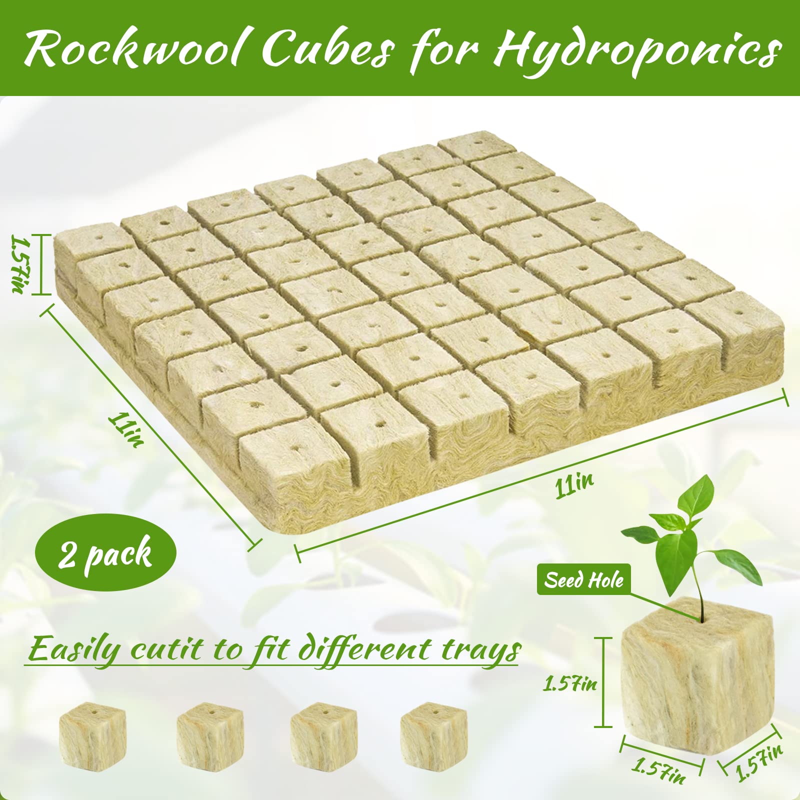 Legigo 98 plugs on two sheets, ideal starter for hydroponics.