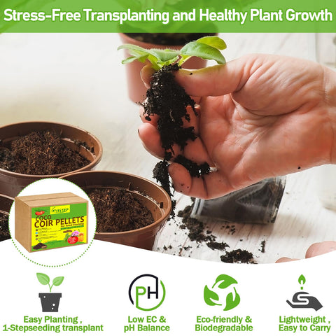 Legigo coco coir pellet promotes aeration and drainage for stronger root development.