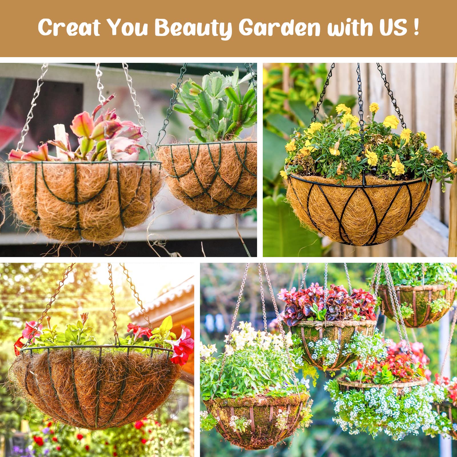 Legigo all-purpose coco liner for indoor gardens and outdoor displays.
