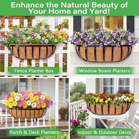 Legigo balcony liner with natural coconut texture elevates window box decor