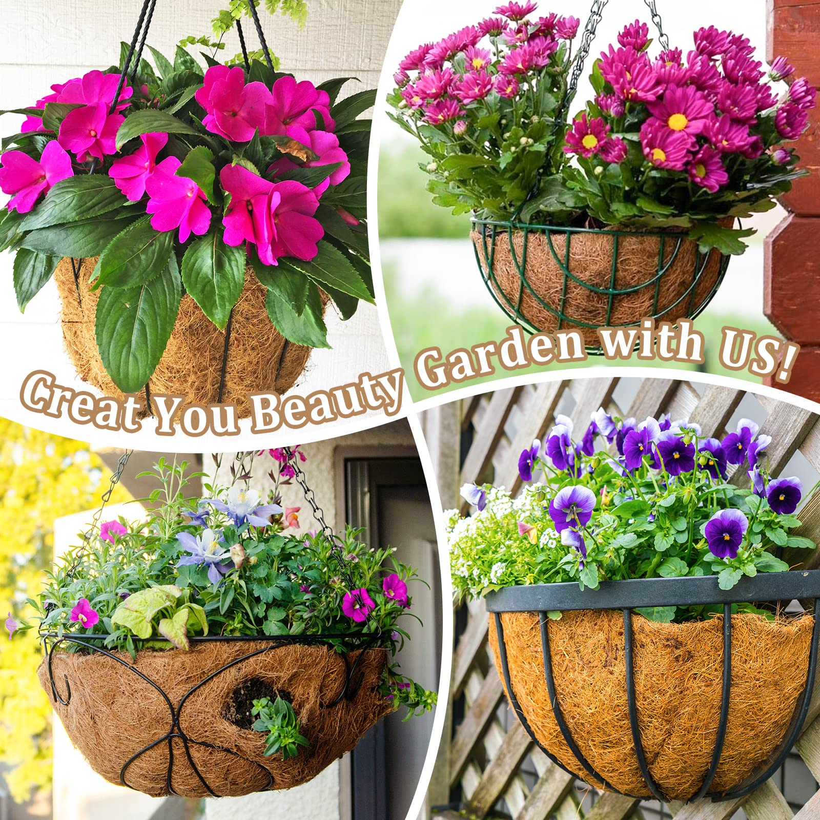 Legigo basket liner planting-ready for flowers and greens indoors or outdoors.