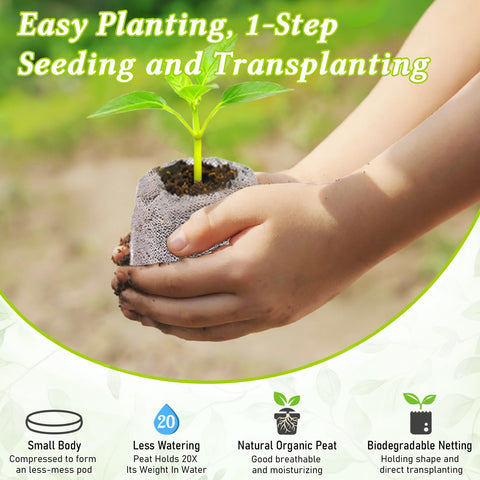 Legigo biodegradable mesh seed pods enabling root growth and clean handling.