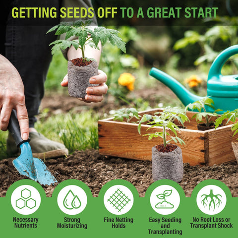 Legigo biodegradable net protects delicate roots as coco coir forms a breathable cradle.