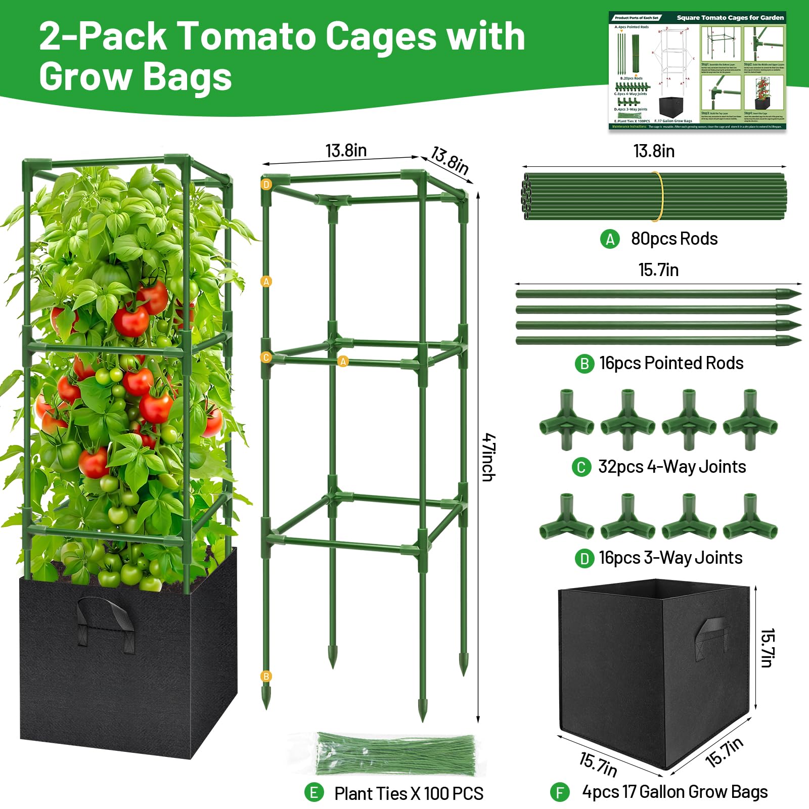 Legigo breathable 300g non-woven fabric grow bags with drainage.