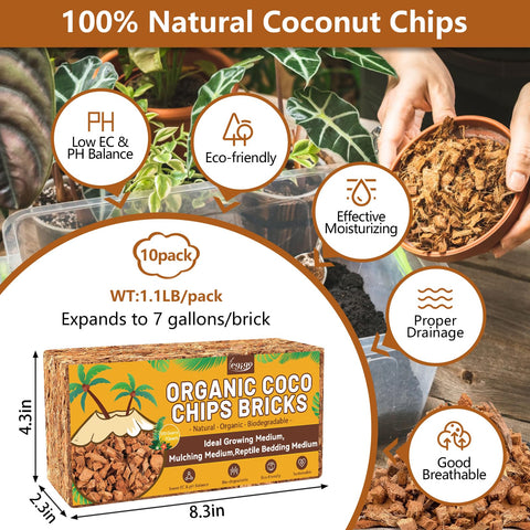Legigo Coco Chips brick after soak, expanded and ready for moisture-rich planting mix.