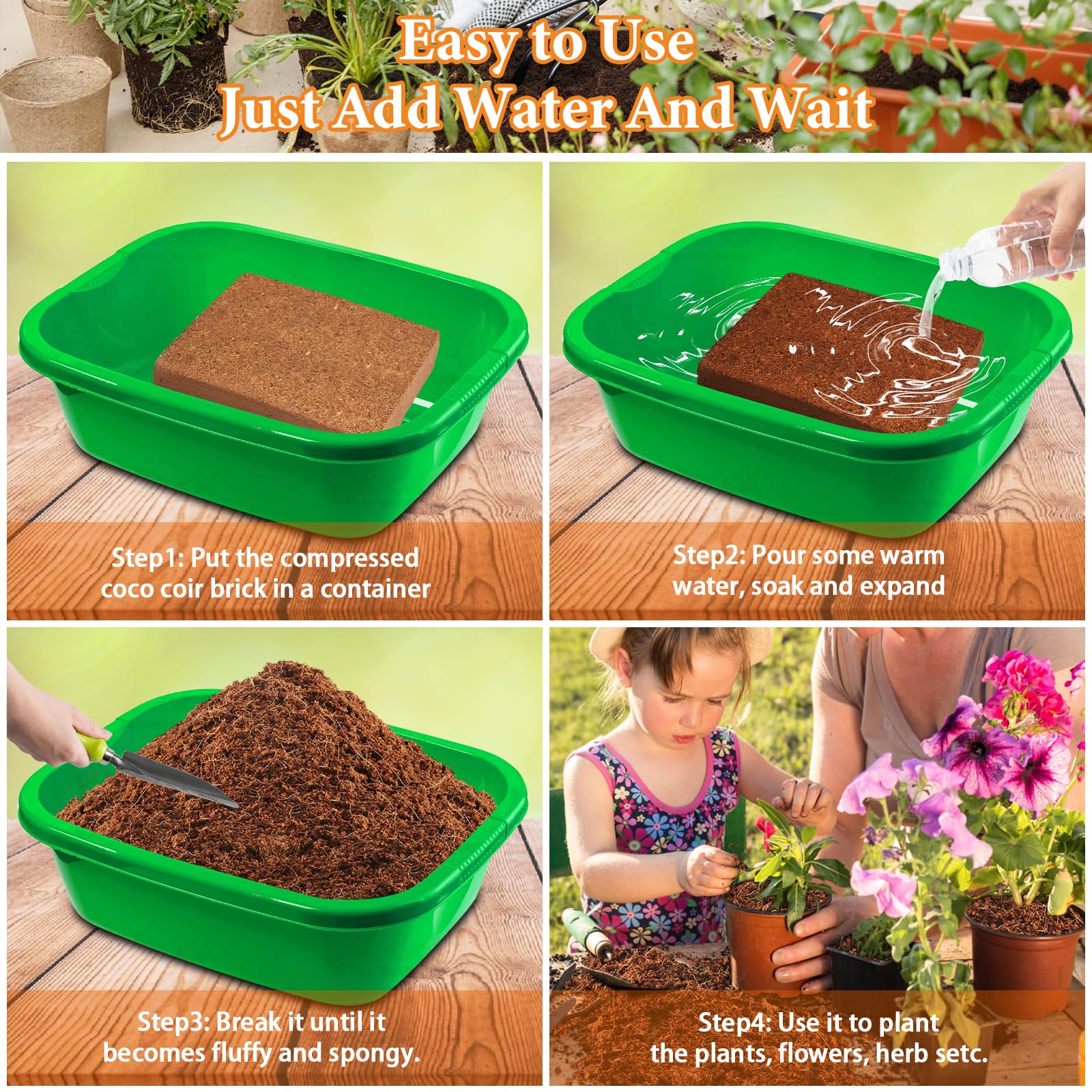 Legigo coco coir aeration provides porous texture supporting healthy root systems.