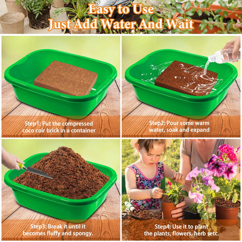 Legigo coco coir aeration provides porous texture supporting healthy root systems.
