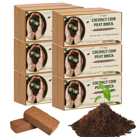 Legigo coco coir brick compact size ready to hydrate for seed starting
