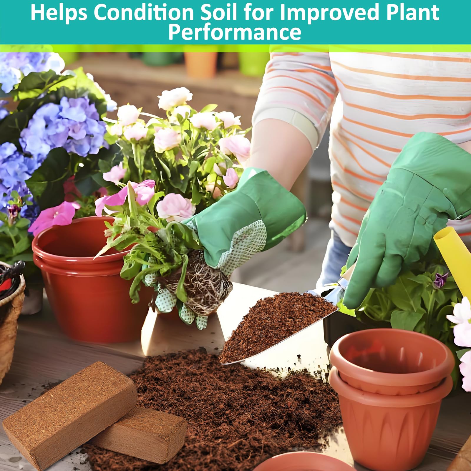Legigo coco coir brick supports eco-friendly biodegradable growing substrate.