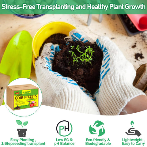 Legigo Coco Coir Pellets with aerated texture supports healthy root growth.