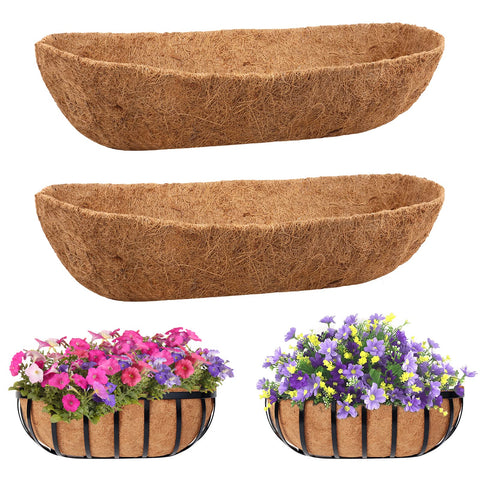 Legigo coco liner for 30-inch window box provides breathable moisture retention for plants