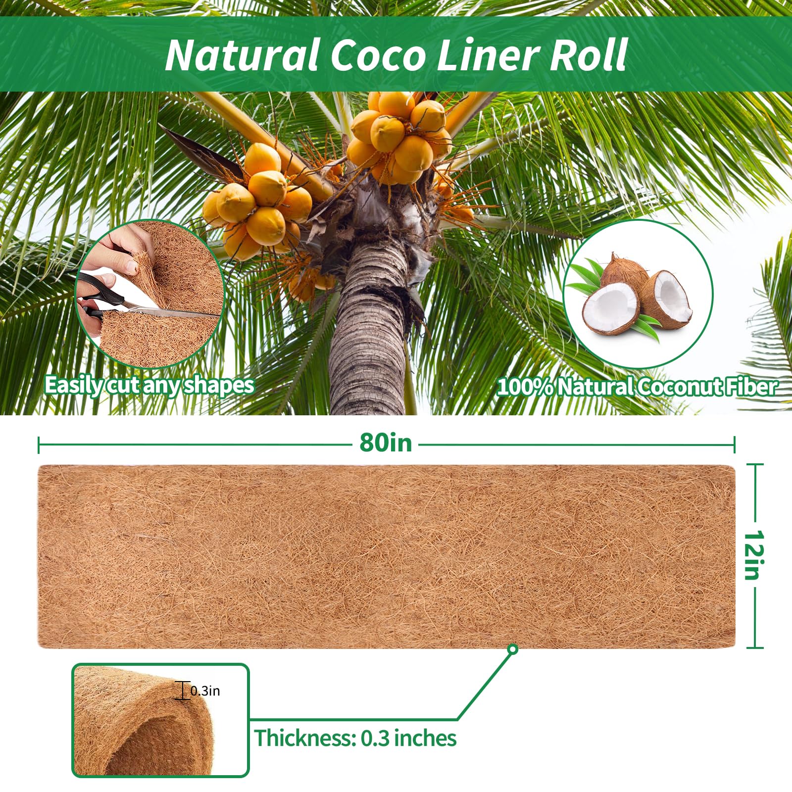 Legigo coco liner cut-to-fit demonstrates easy customization for irregular planters.