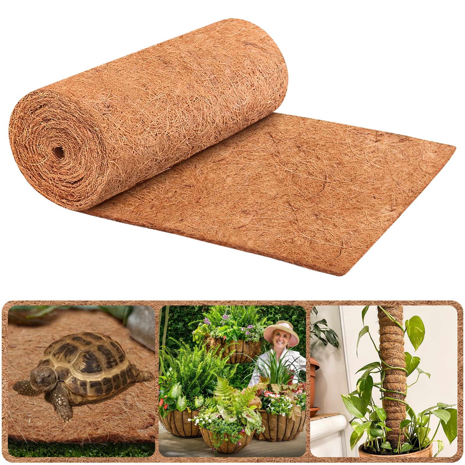 Legigo coconut liner roll 16x40 inches for soil retention in pots and planters.