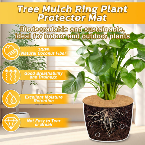 Legigo coir mulch ring helps prevent weeds in garden beds