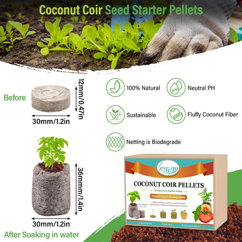 Legigo compressed coco coir pellets expand with warm water for easy setup