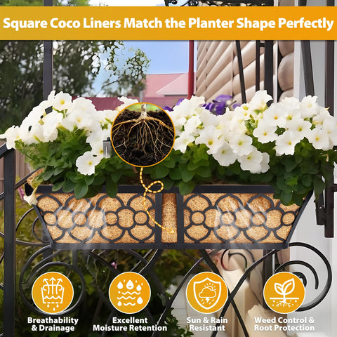 Legigo deck fence planter liner keeps soil breathable outdoors