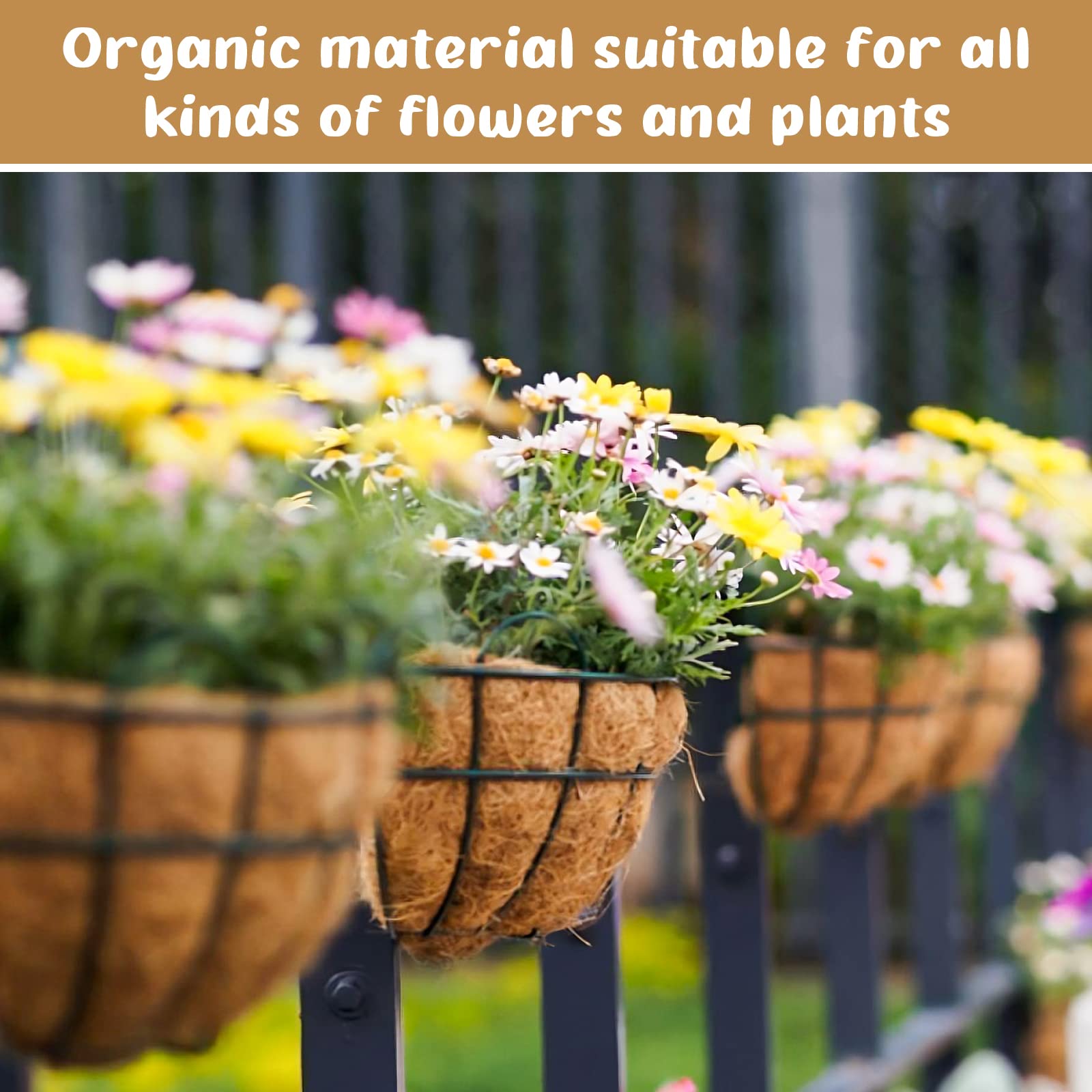 Legigo durable round liner withstands sun and wind in outdoor baskets.