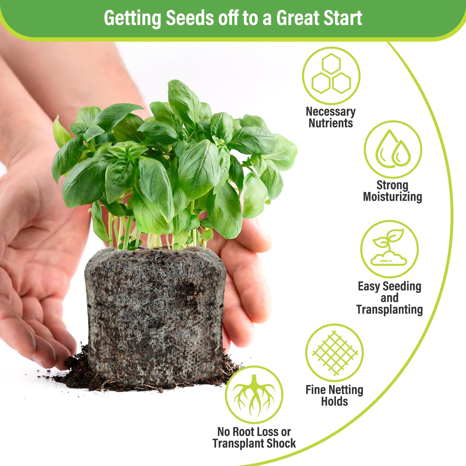 Legigo expanded seed starter pods form breathable growth space for seedlings