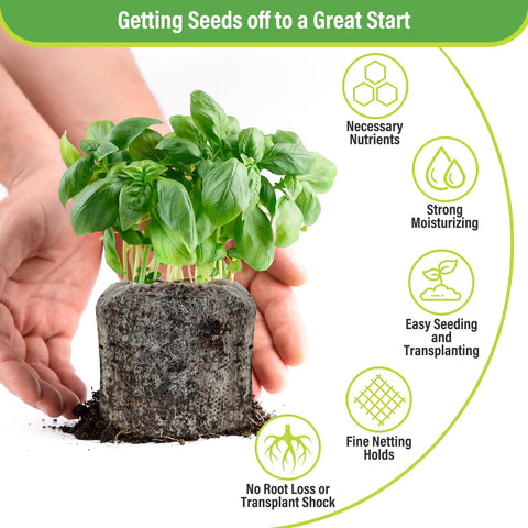 Legigo expanded seed starter pods form breathable growth space for seedlings