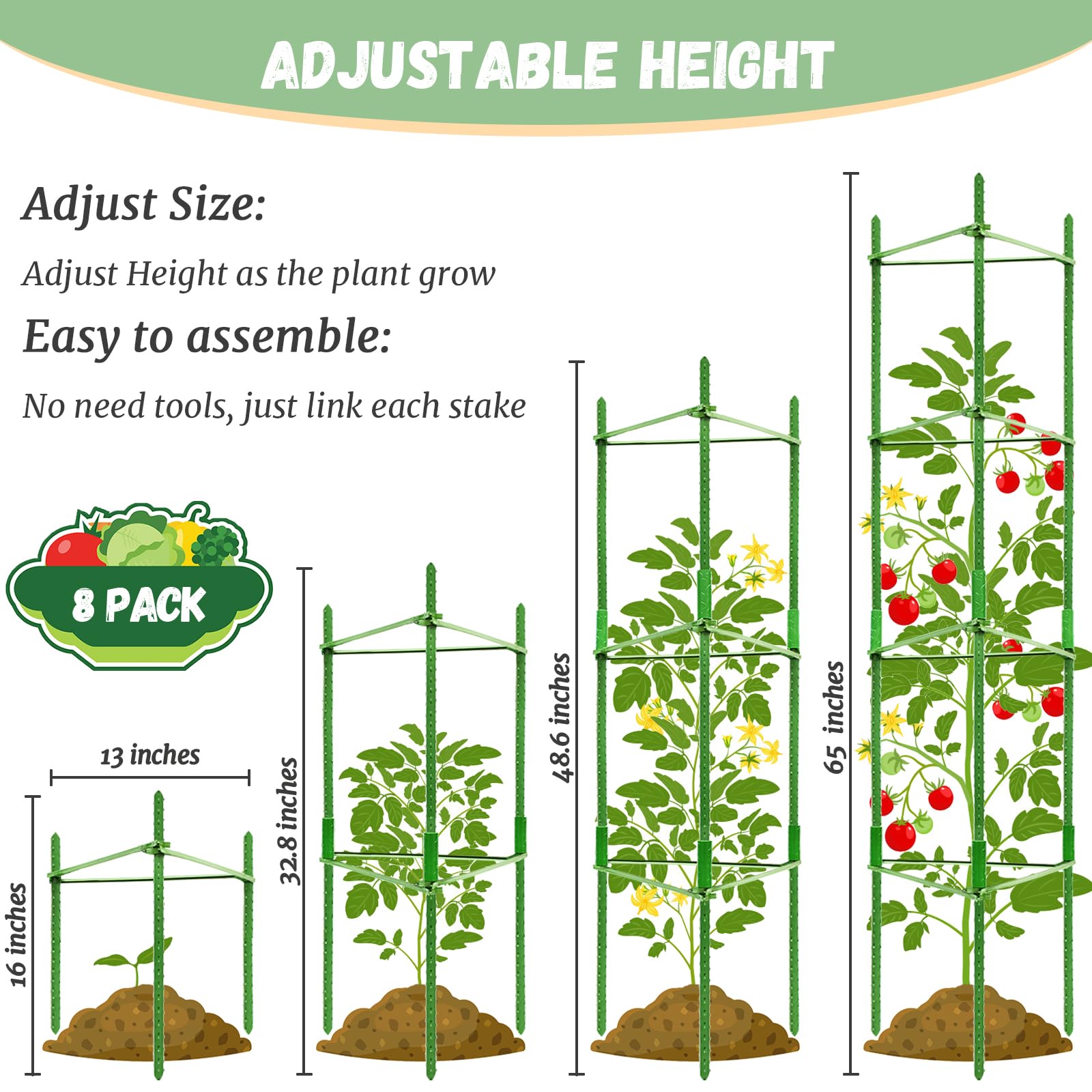 Legigo garden stakes plant-support system ideal for climbing vegetables