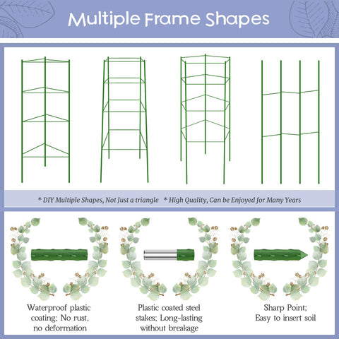 Legigo green tomato trellis blends with foliage for discreet garden aesthetics.