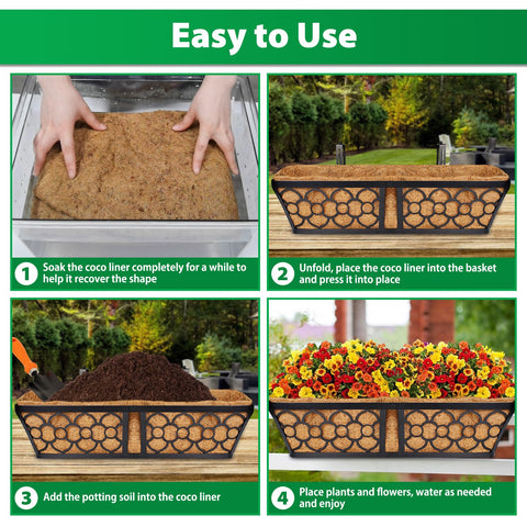 Legigo hanging basket liner coconut fiber balances moisture and setup ease.
