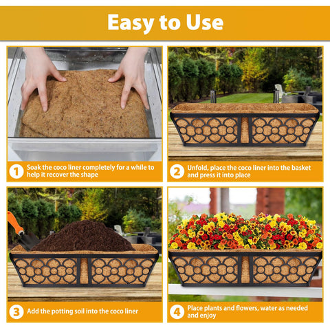 Legigo hanging basket liner coco fiber supports airy root growth