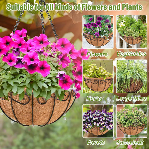 Legigo hanging baskets in a garden for layered display