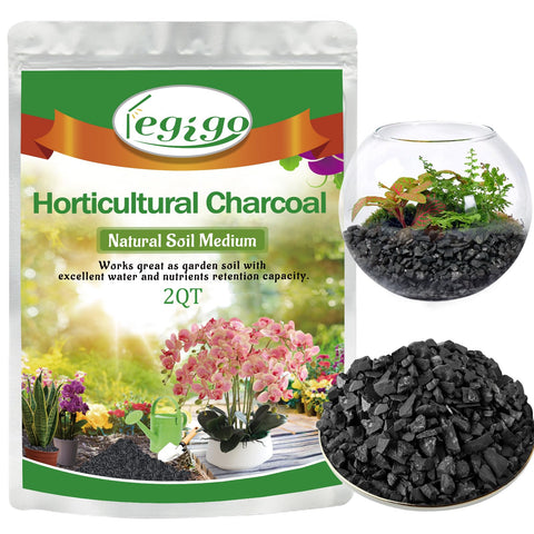 Legigo horticultural charcoal for orchid soil drains excess moisture for healthier potted orchids.