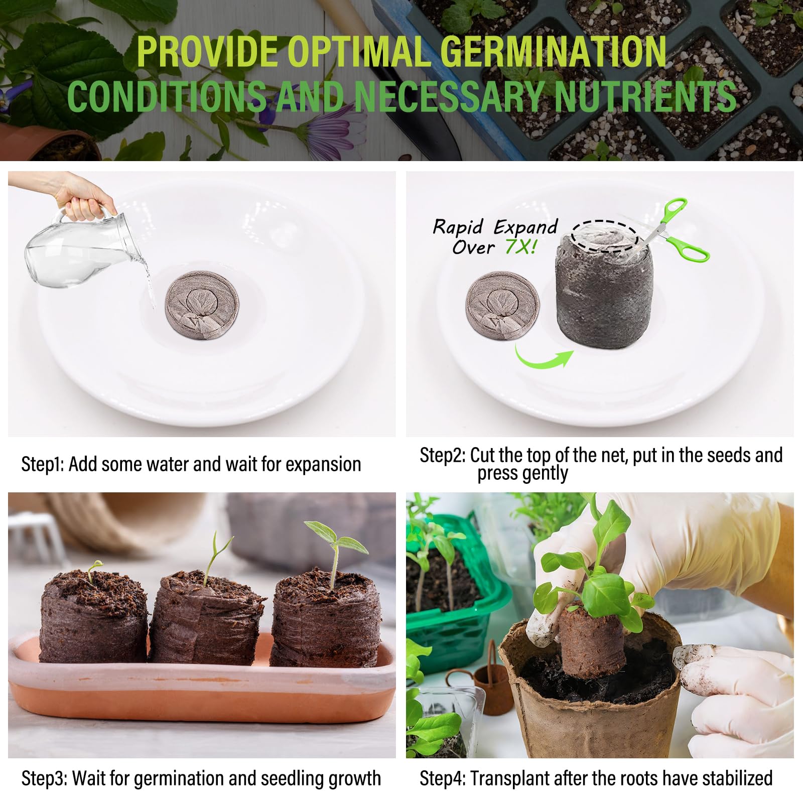 Legigo coco coir pellets ideal for hydroponics seed start and germination.