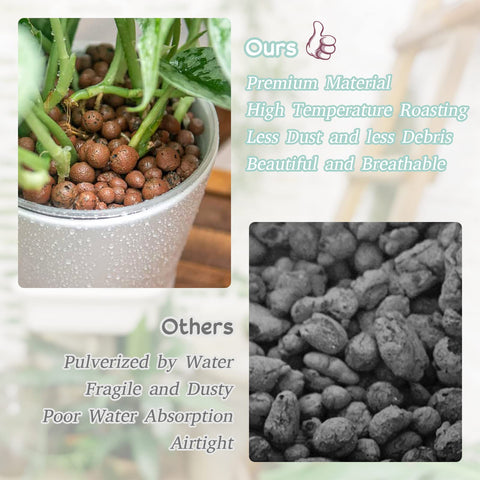 Legigo porous pebbles store moisture and nutrients for roots.