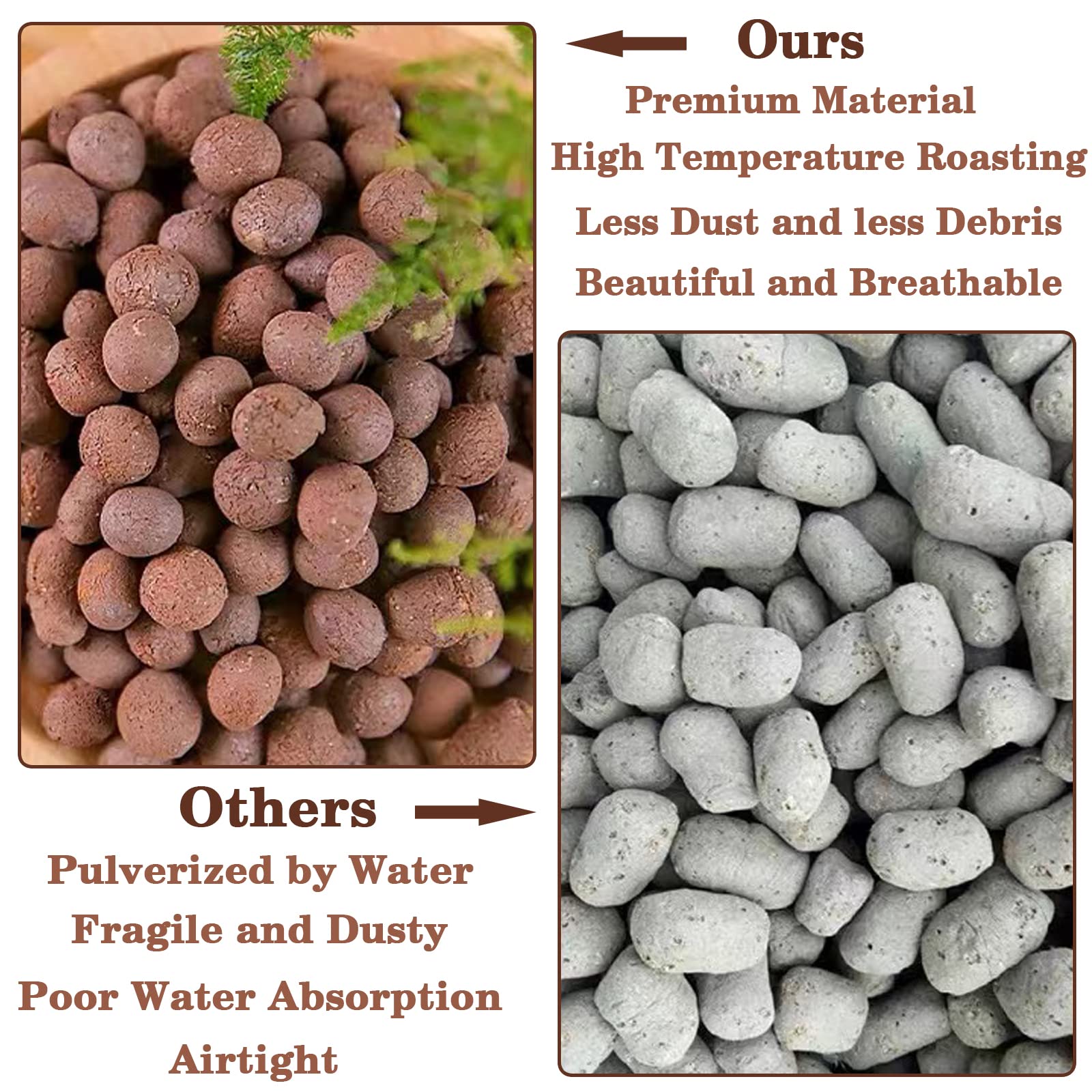 Legigo Leca balls multi-use for hydroponics, terrariums, and orchid substrates.