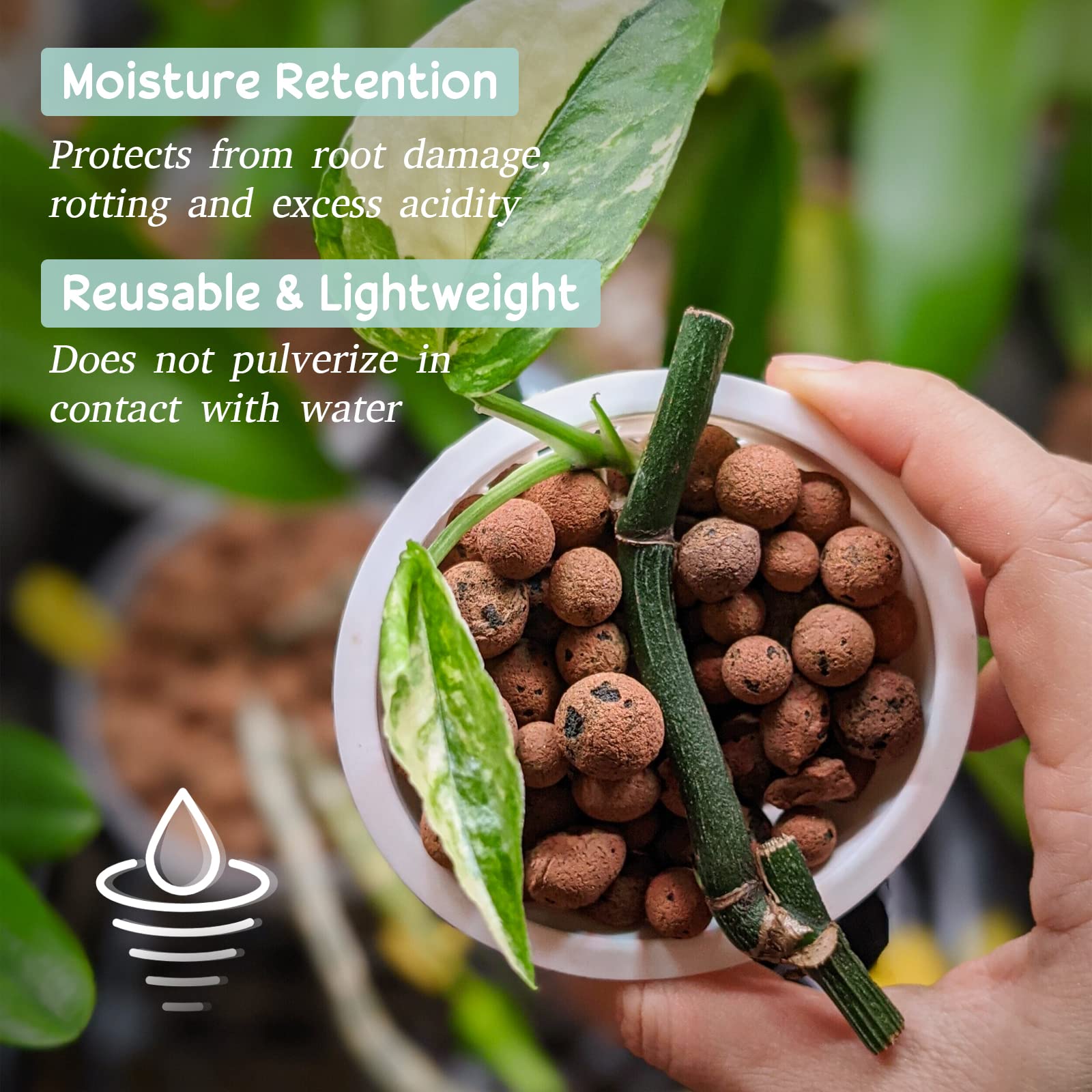 Legigo resealable pouch keeps Leca clean and dry.
